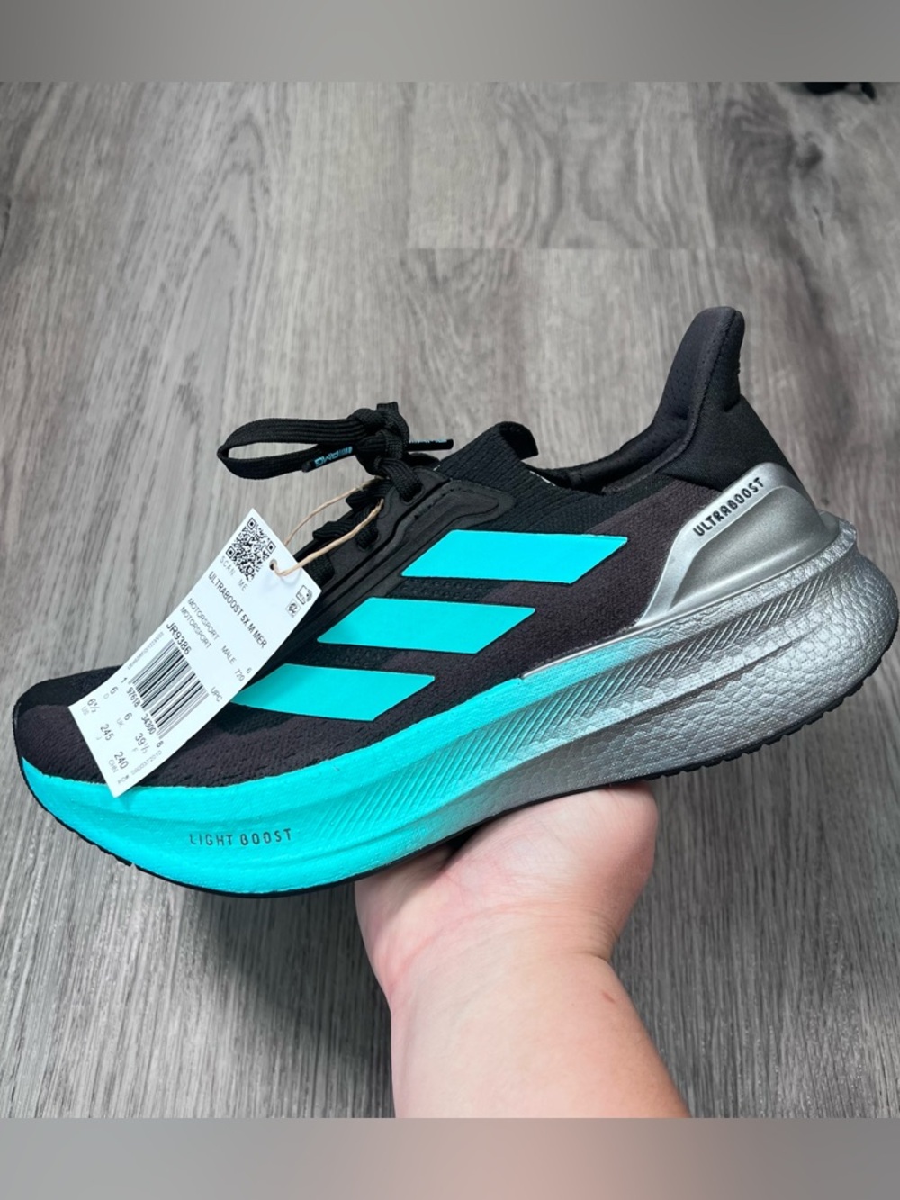 adidas MERCEDES-AMG PETRONAS F1 TEAM Ultraboost 5X JR9386 Black Men's Shoes 6.5